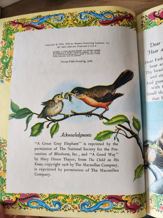 Prayers For Children, A Little Golden Book 1974 (Eloise Wilkin/Religious)