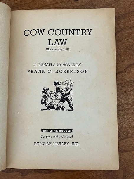 Cow Country Law - Frank C. Robertson