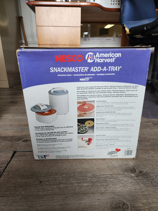 Nesco American Harvest Dehydrator Set of 2 Add-A-Tray NEW