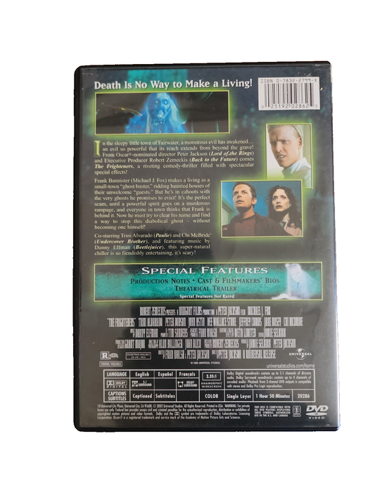 The Frighteners DVD Michael J. Fox