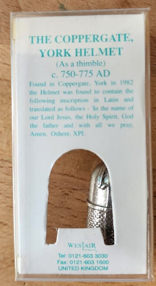 Pewter Thimble Knight Helmet