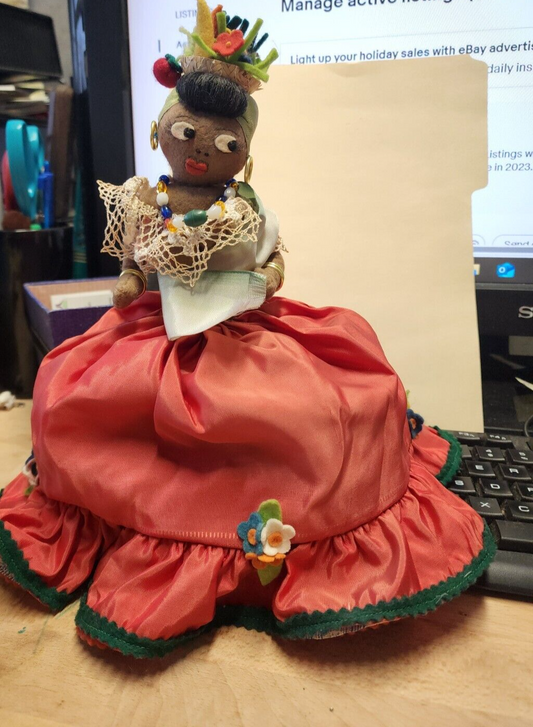 Bahia, Brazil Soft Cloth "Reversible" Doll Hand Made