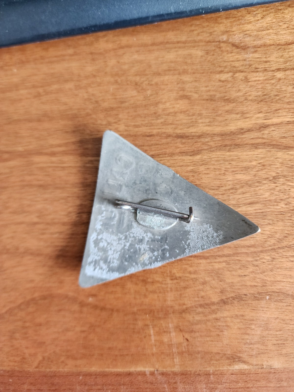 1930 California Triangle shaped Chauffeur Badge #10591 Nickle Plated