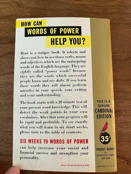Cardinal Edition Books - Words of Power / Perfect Spelling (lot of 2)