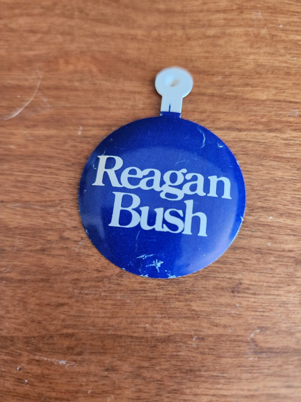 Ronald Reagan Pin Back Campaign George Bush Button Tab