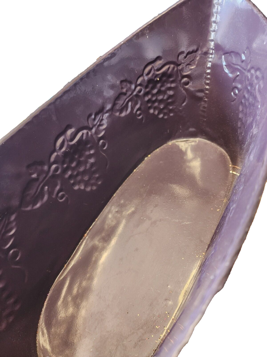 Purple decorative metal tin with handles 18" x 8" x 5"