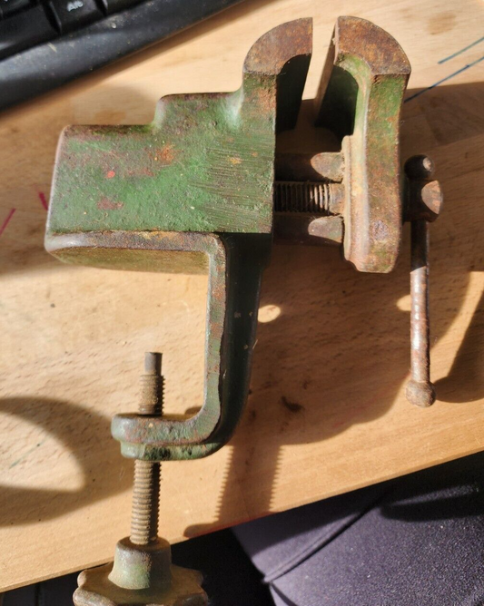Vtg Walker Turner The Driver Clamp On Bench Vise Jewelers Gunsmith
