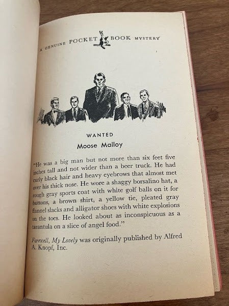 Vtg Pocket Book - Farewell, My Lovely by Raymond Chandler