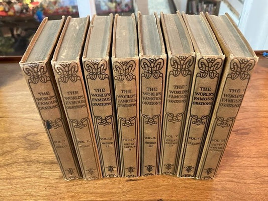 1906 THE WORLD'S FAMEOUS ORATIONS - William Jennings Bryan - 8/10 Volumes