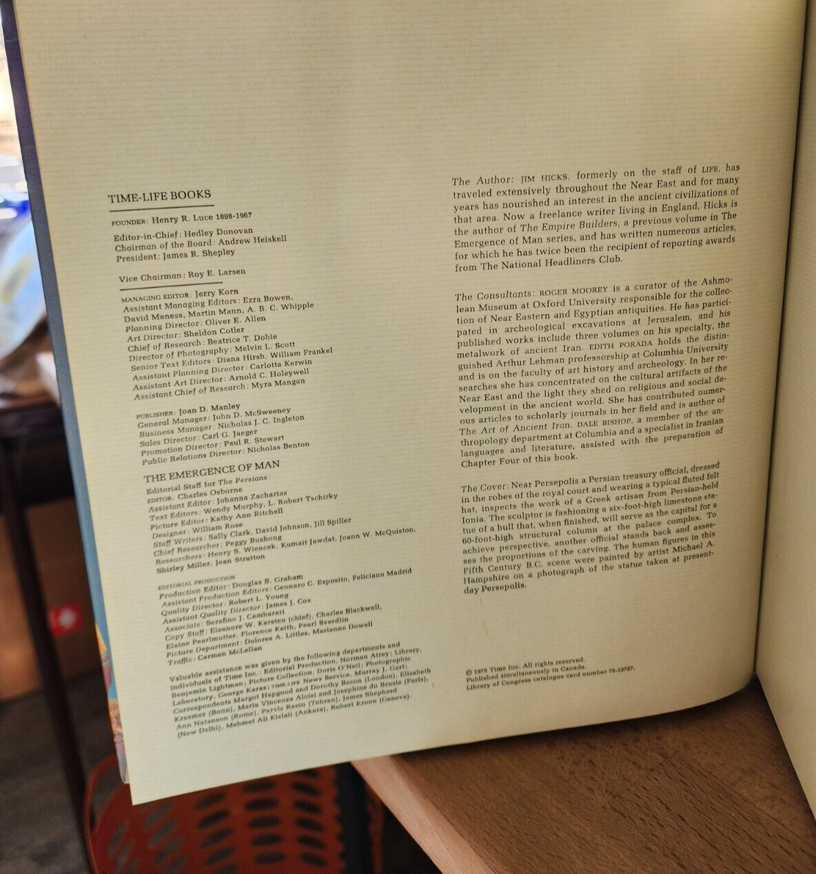 The Persians (Emergence of Man) by the editors of Time-Life Books Hardcover