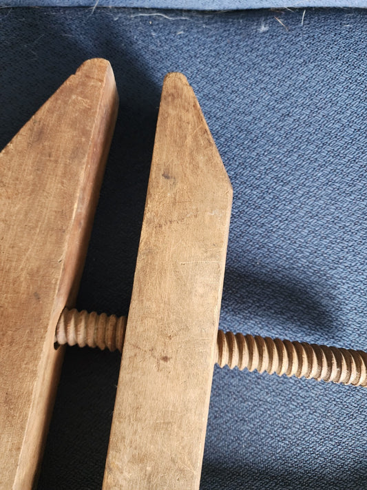 Antique Wooden Screw Clamp