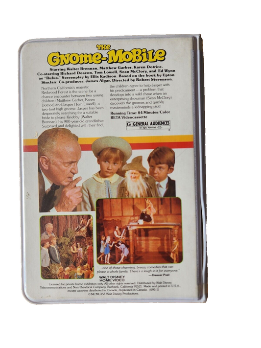 Walt Disney Home Video The Gnome-mobile BETA Tape