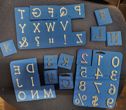 Stamp Alphabet random Letters and numbers Rubber Stamps
