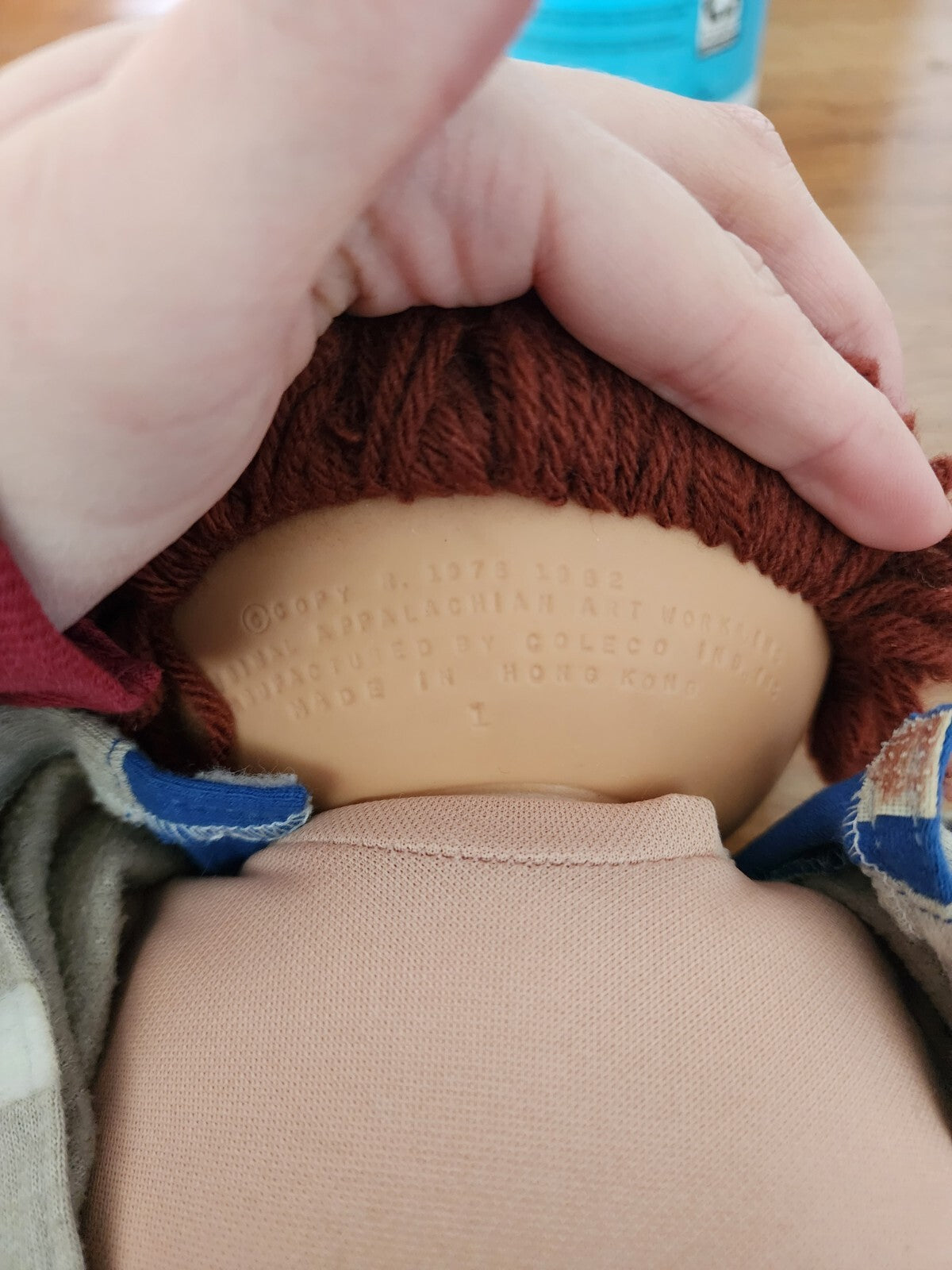 Vtg Cabbage Patch Kid Doll With Redish Brown Yarn Hair "31" Shirt 1982