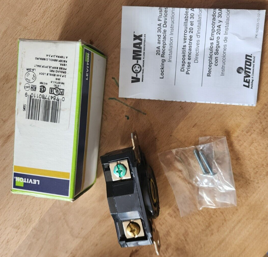Leviton Flush Mounting Locking Receptacle 20A 125V