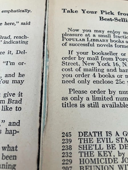 Popular Library - The Sure Thing by Merle Miller