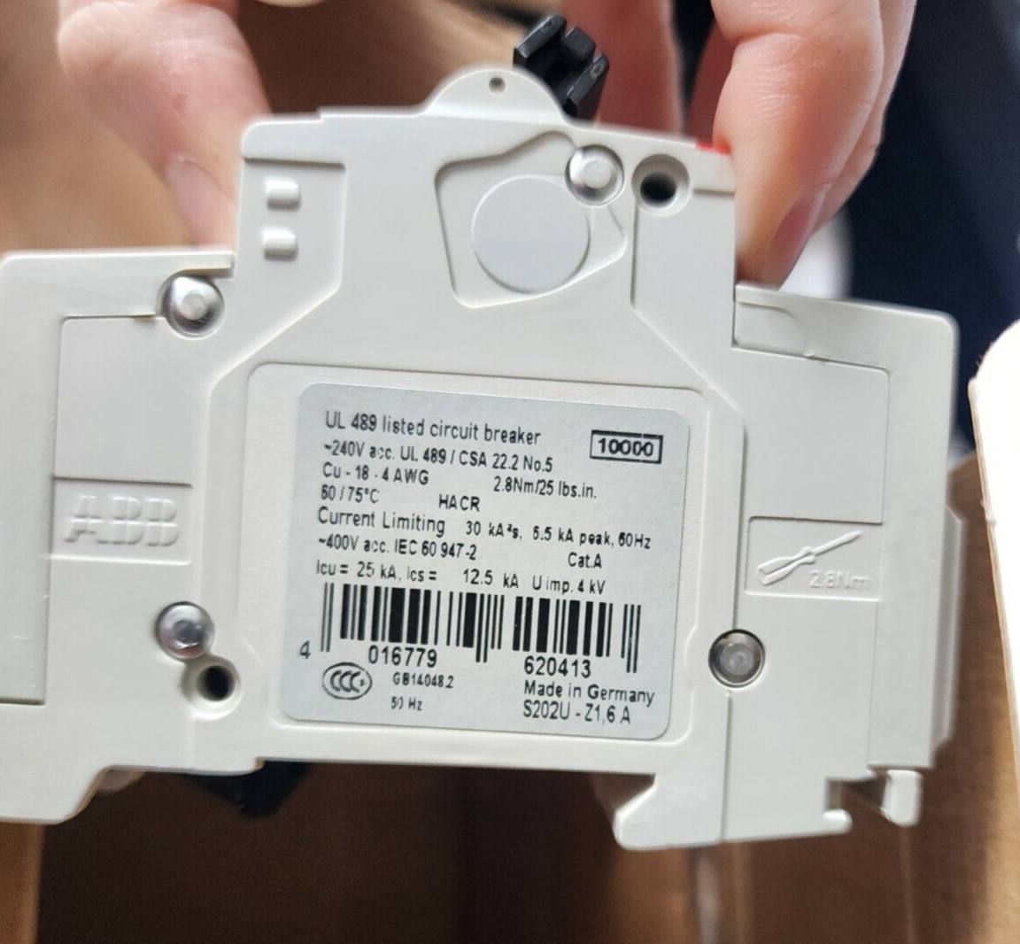 ABB S202U-Z1,6 New w/ Box LOT OF 4