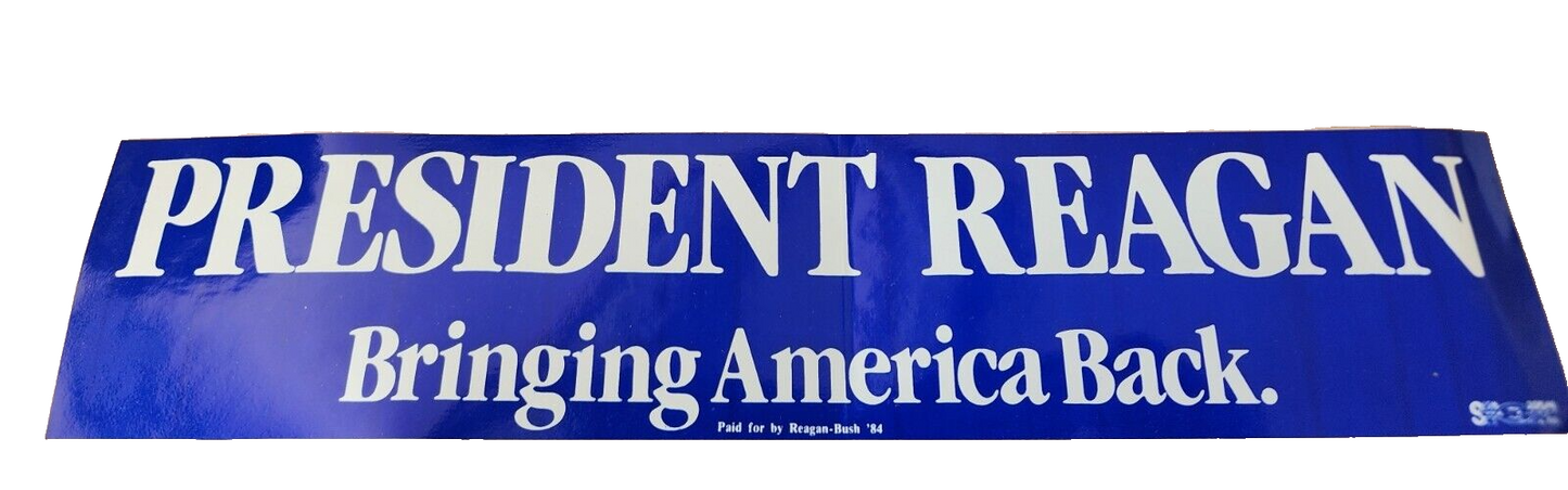 President Reagan - Bringing America Back (1984) Bumper sticker