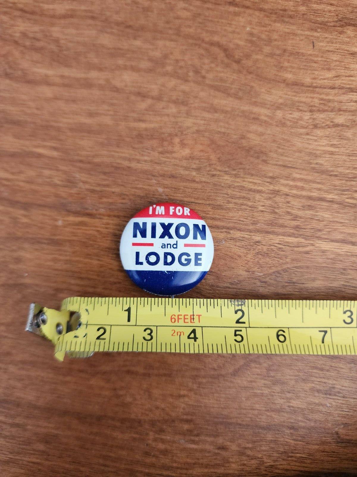 1960s Political Pin I'm For Nixon and Lodge Campaign Button