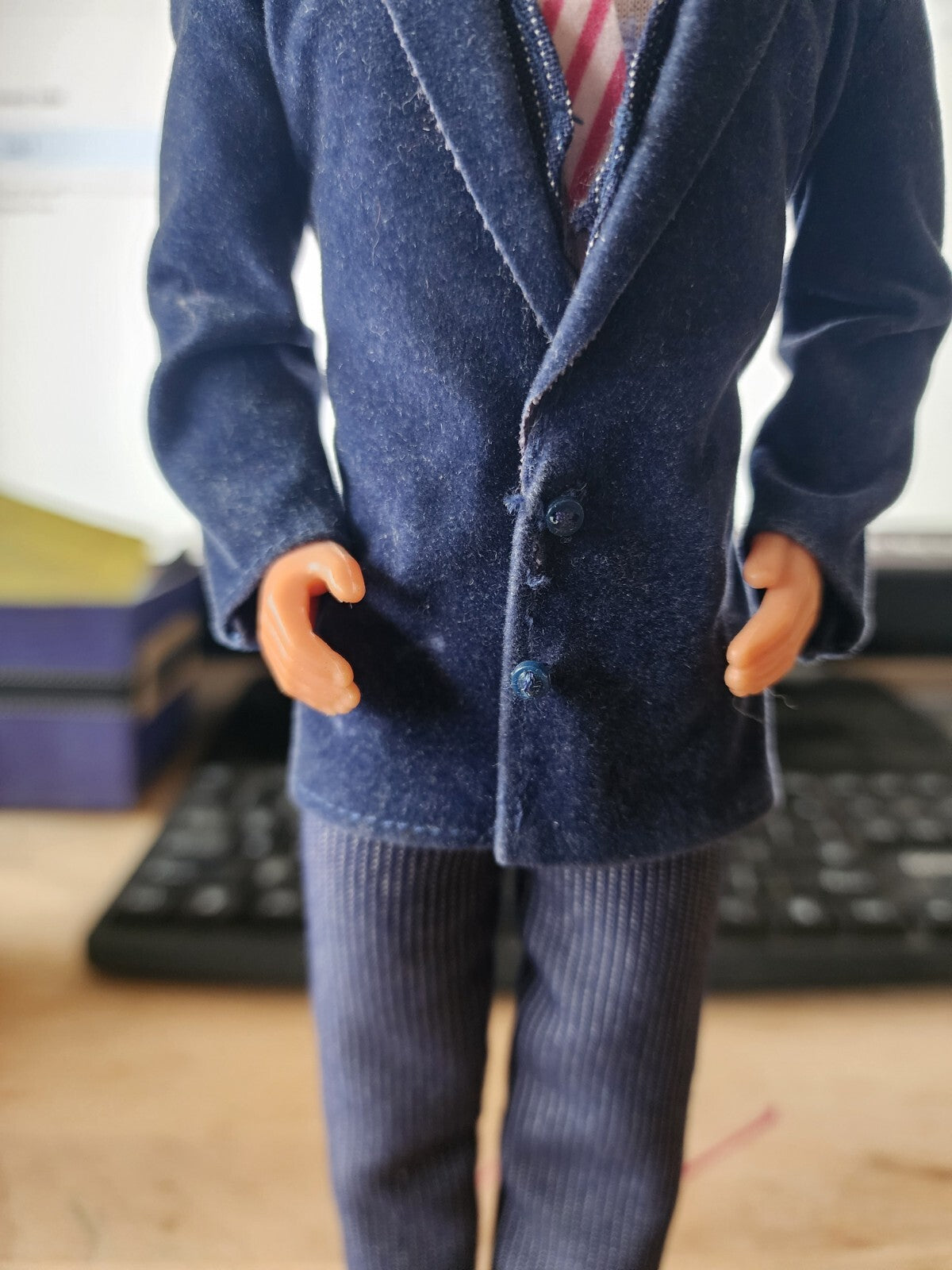 Vtg Mattel 1968 Ken Barbie Doll Taiwan Twist and Turn brown hair blue eye