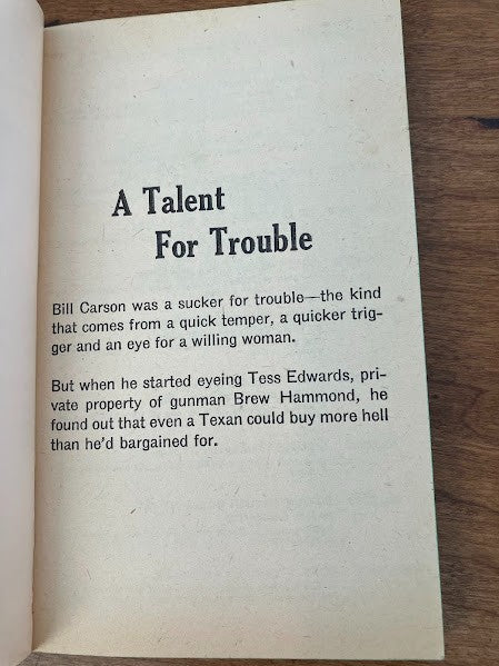 1951 Popular Library - THE MAN FROM TEXAS Jackson Gregory