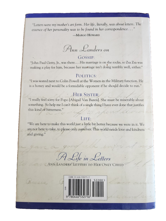 A Life in Letters: Ann Landers Letters to Her Only Child