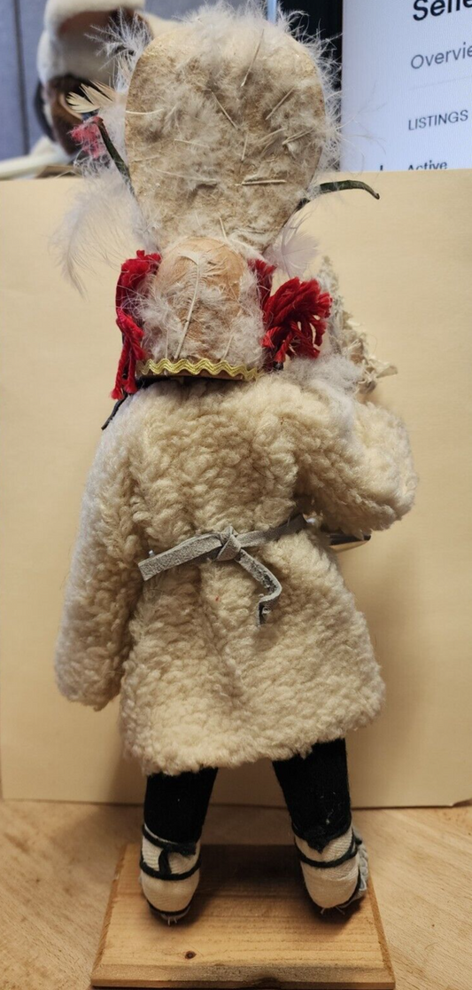 Vtg Doll Bulgaria Male Hand painted 13" Bells and mask