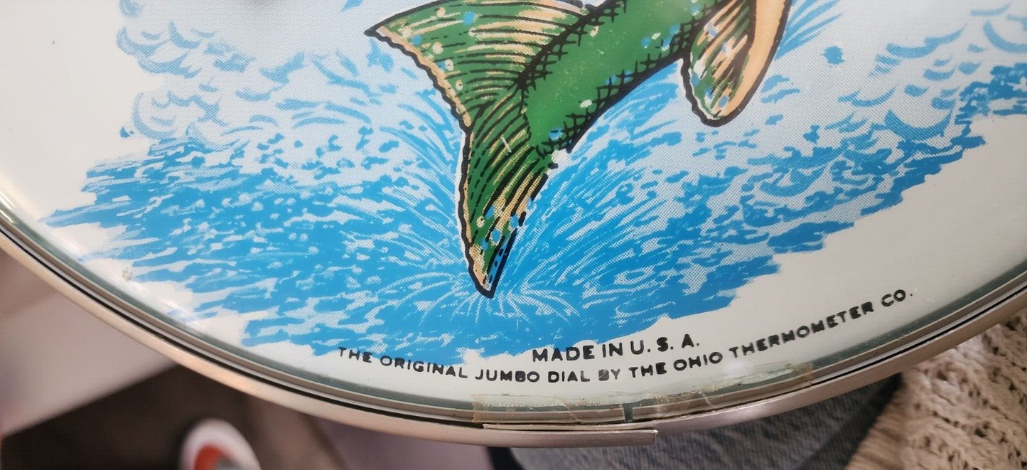 Vintage Bass Ohio the Original Jumbo Dial Thermometer