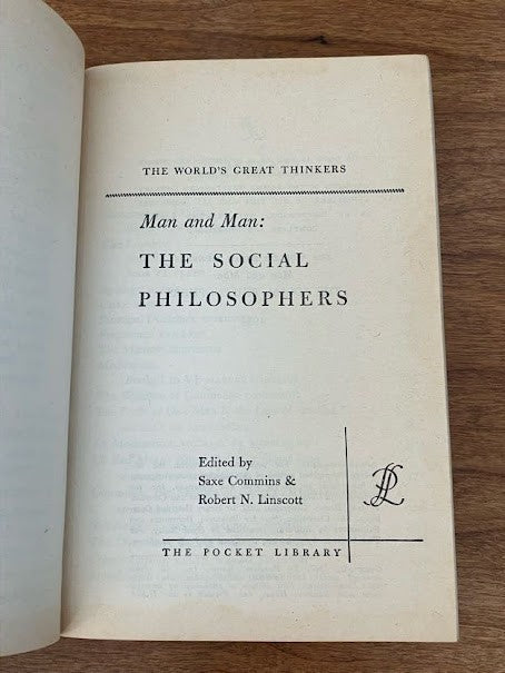 the world's great thinkers man and man: the social philosophers
