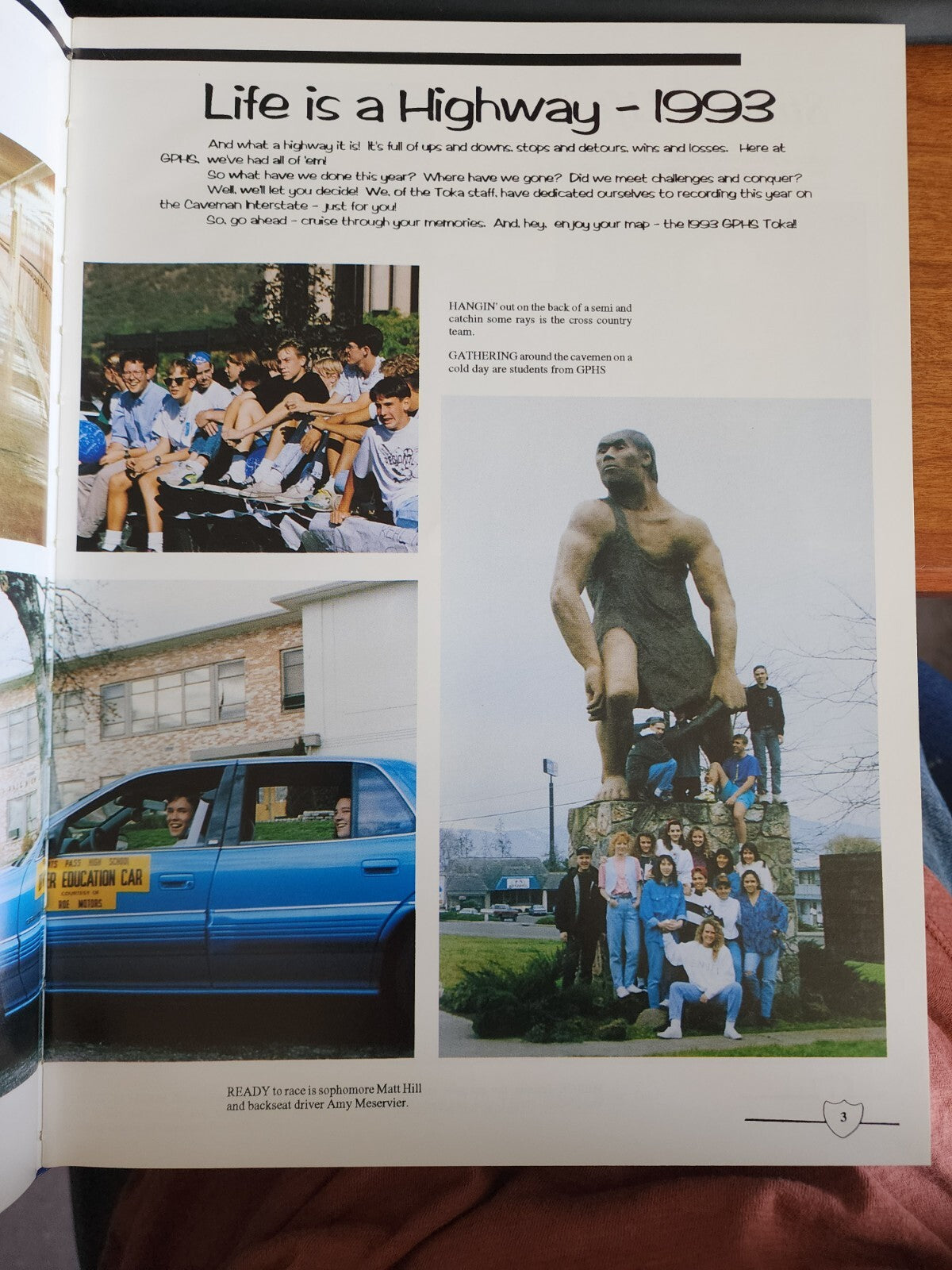 1993 Grants Pass Highschool Year book (Life is a Highway)