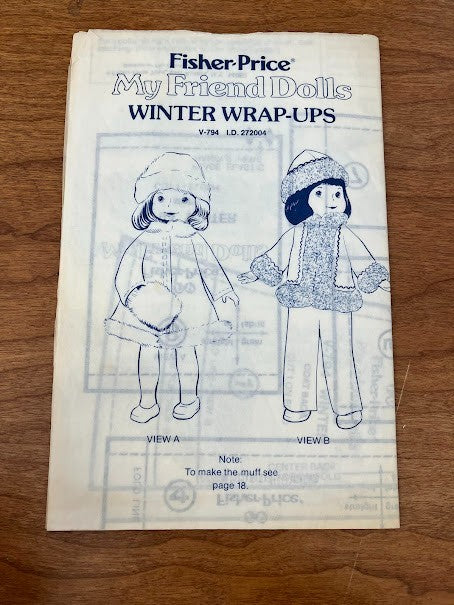 Vintage Lot/Set of 4 Fisher Price My Friend Doll Patterns