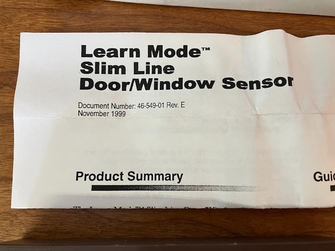 60-499-11-319.5 - Slimline Door/Window Sensor - Brown