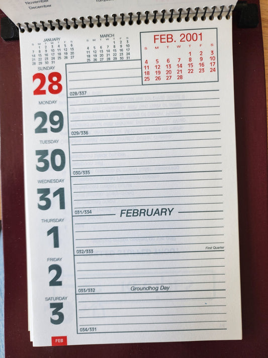 Toby's Auto Parts Inc. Season's Greetings 2001 Calendar