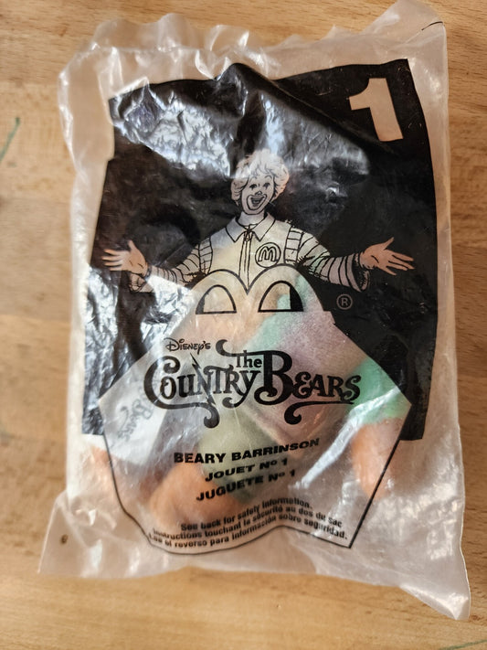 McDonald's- The Country Bears- #1 Beary Barrinson- 2001 NIP