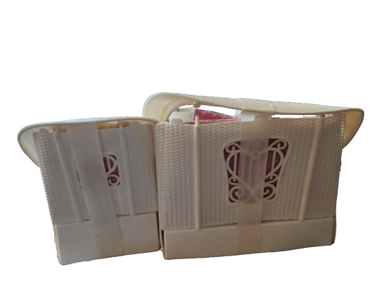 Vintage Barbie Dream Cottage wicker look chair & loveseat, tables, 1983