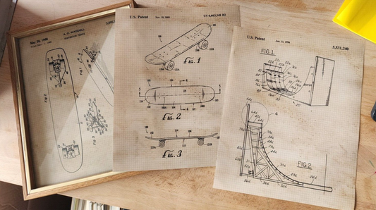1968 - Skateboard Brake - A. O. Waddell - Patent Art Poster