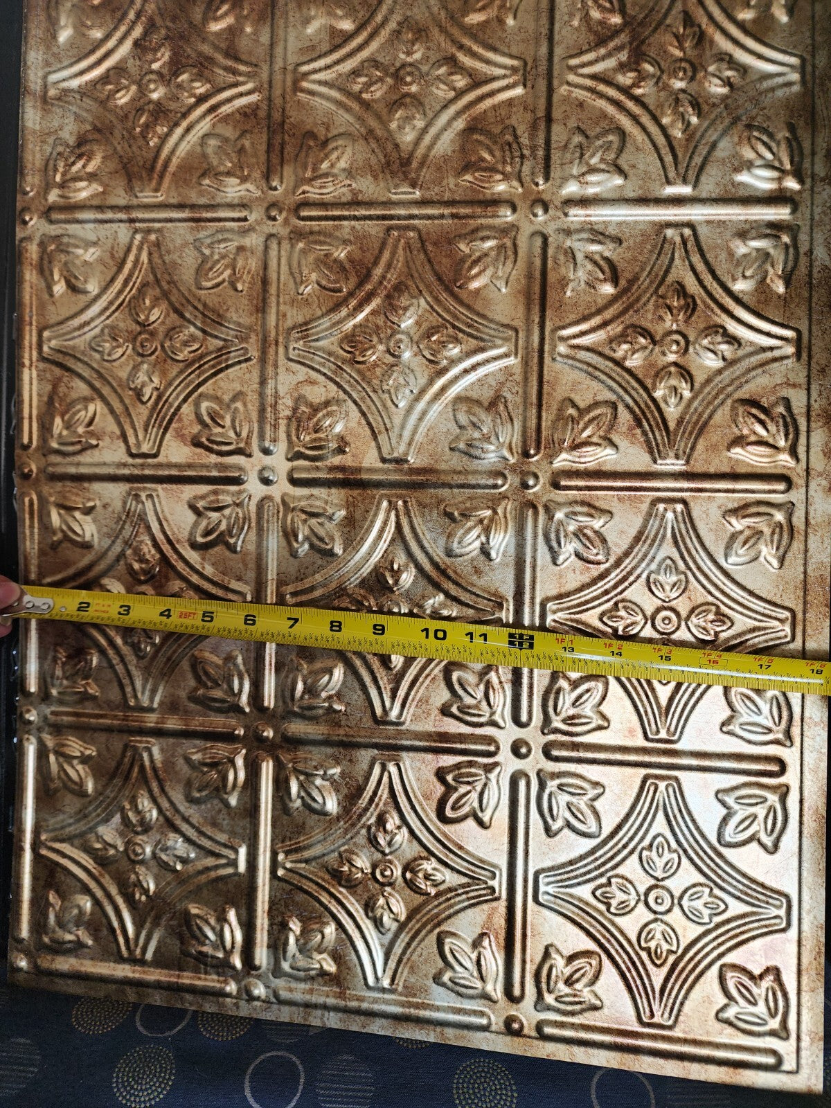 6 Fasade 18in x 24in Traditional Style/Pattern glue-up ceiling tile (x2B)