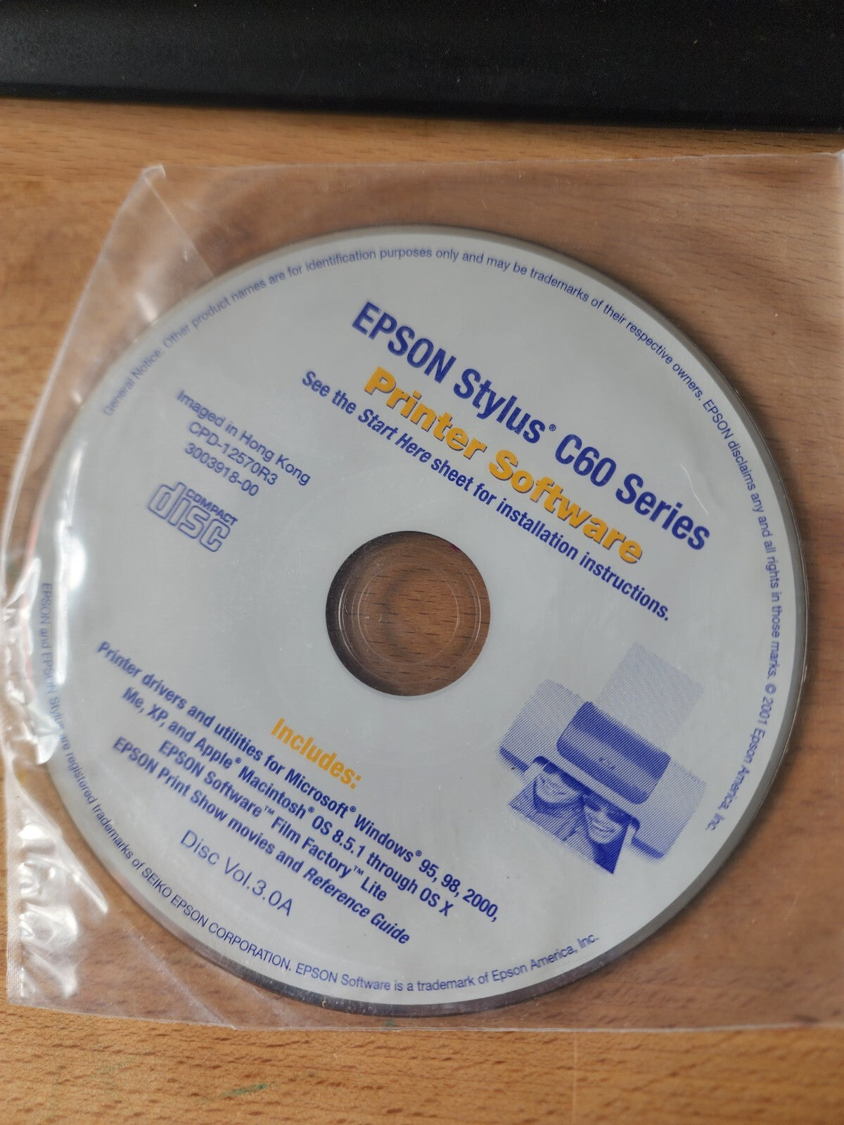 EPSON Stylus C60 Series Printer Software Drivers and Utilities Disc