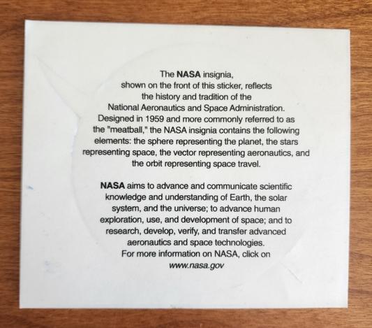 Lot Of 3 NASA Insignia Decal Stickers
