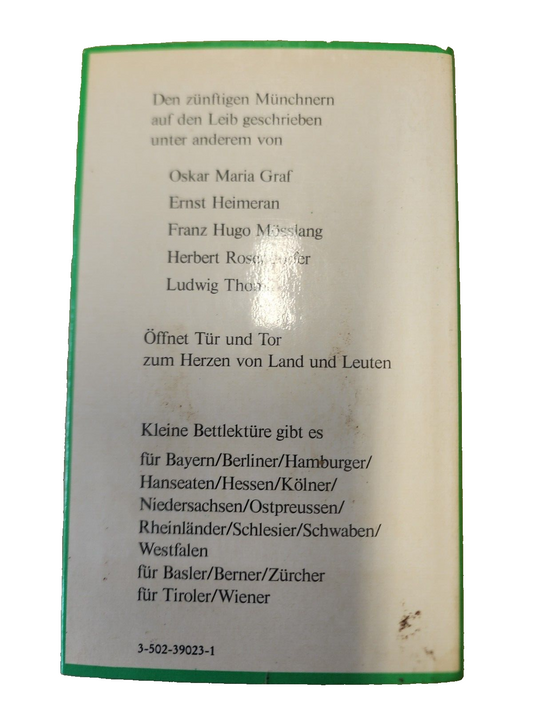 kleine bettlekture fur zunftige Munchner Germany Language - VTG