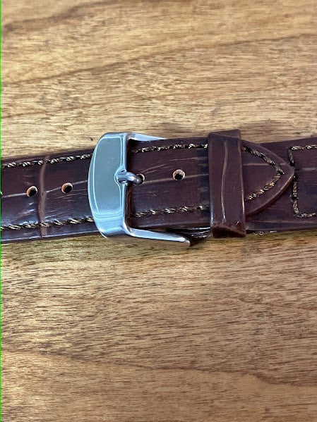 Hadley Roma Wristwatch Band: MS898 Brown 22MML - Genuine Leather