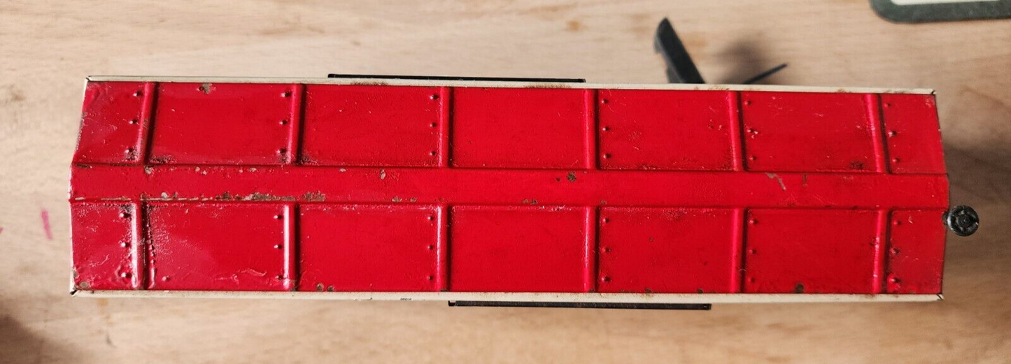 Vtg American Flyer Gauge Steel American Flyer Lines 478 White & Red Box Car