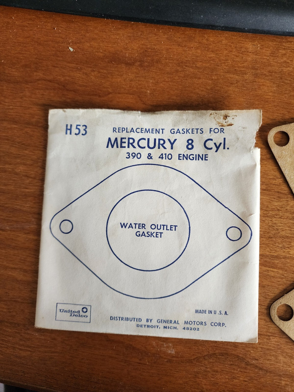 (Lot of 2) H-53 For Mercury 8 cyl 390 & 410 Engine Water Outlet Gasket