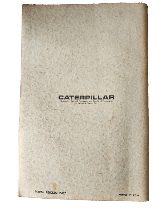 Caterpillar 977 Traxcavator Operation And Maintenance Instructions 53A1-Up