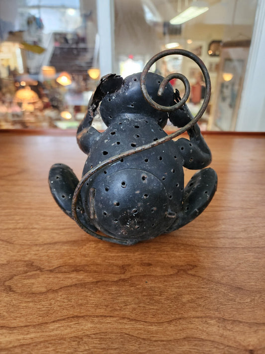 Metal 6" Monkey "Hear No Evil" Candle Holder