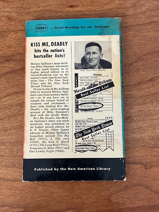 1953 Kiss Me, Deadly by Mickey - Vintage Paperback