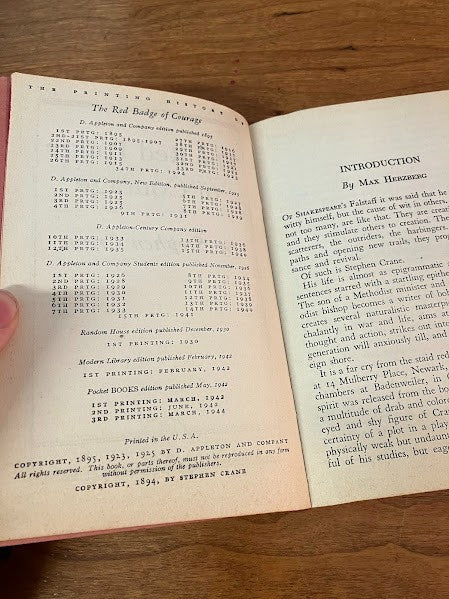 Vtg Paperback - The Red Badge of Courage - Stephen Crane