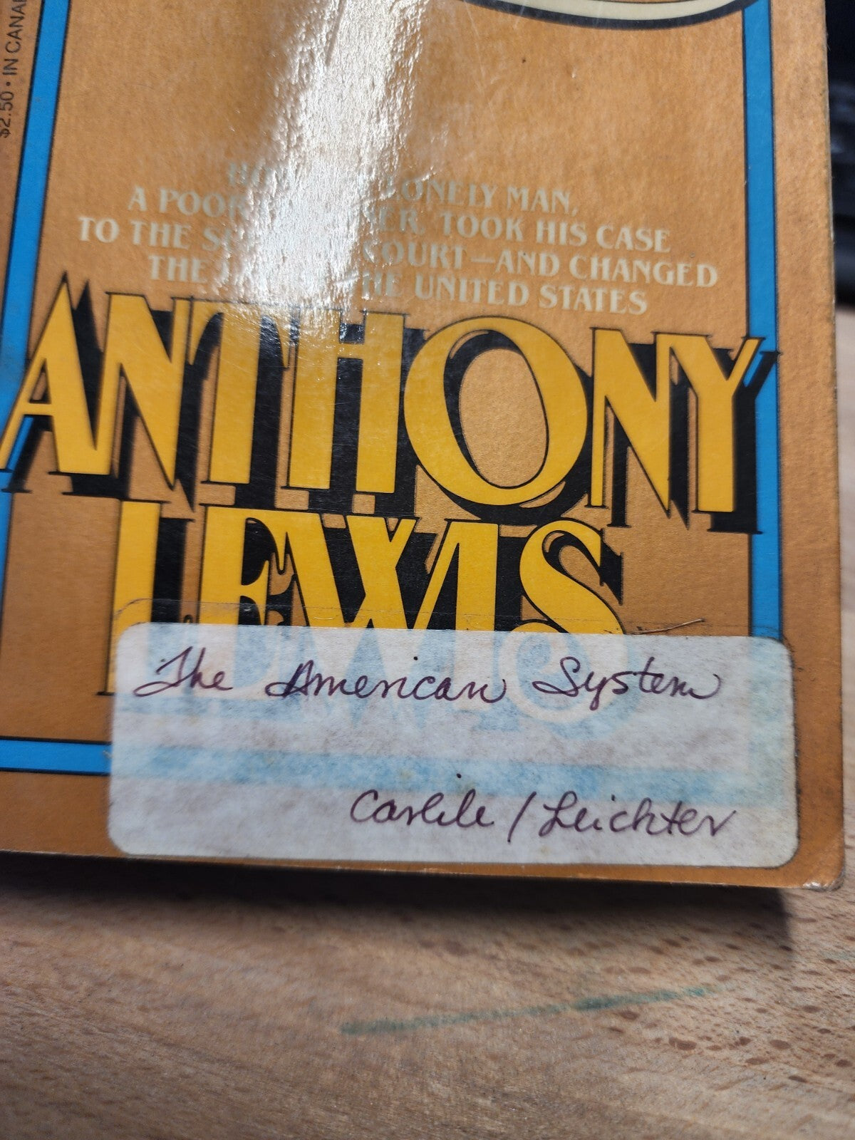 Gideon's Trumpet, Anthony Lewis, 1966, Vintage paperback
