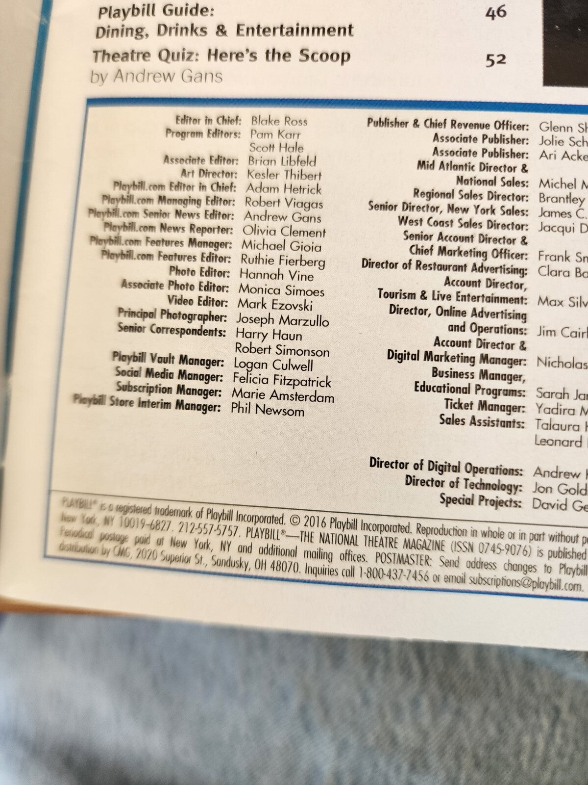 2016 BEAUTIFUL Stephen Sondheim Theatre PLAYBILL CAROLE KING STORY -GOOD