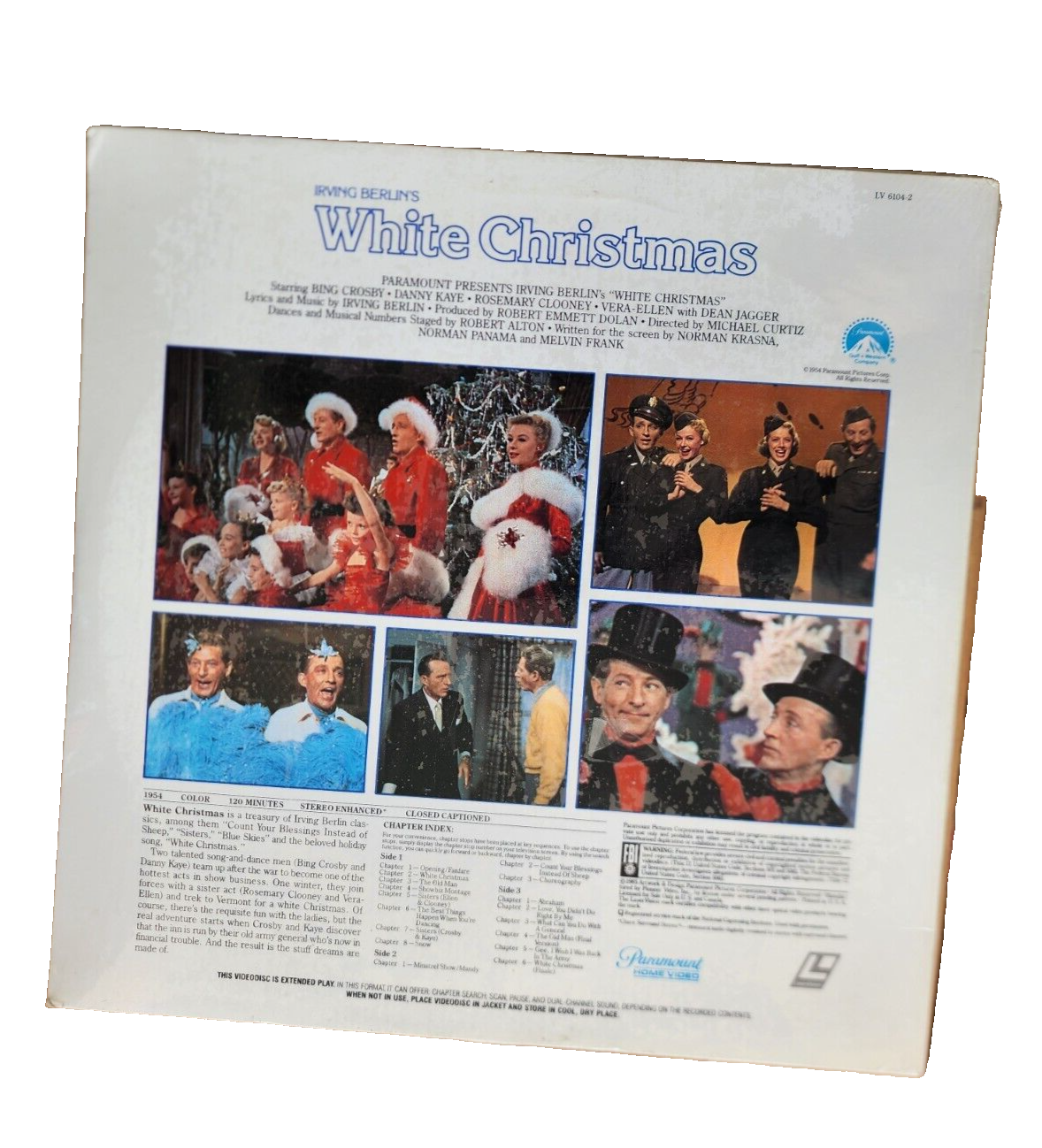 1954 White Christmas Paramount Home Video Laservision LV 6104-2